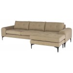 Colyn Burlap Fabric Sectional Sofa, HGSC635