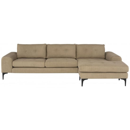 Colyn Burlap Fabric Sectional Sofa, HGSC635