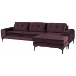 Colyn Mulberry Fabric Sectional Sofa, HGSC636