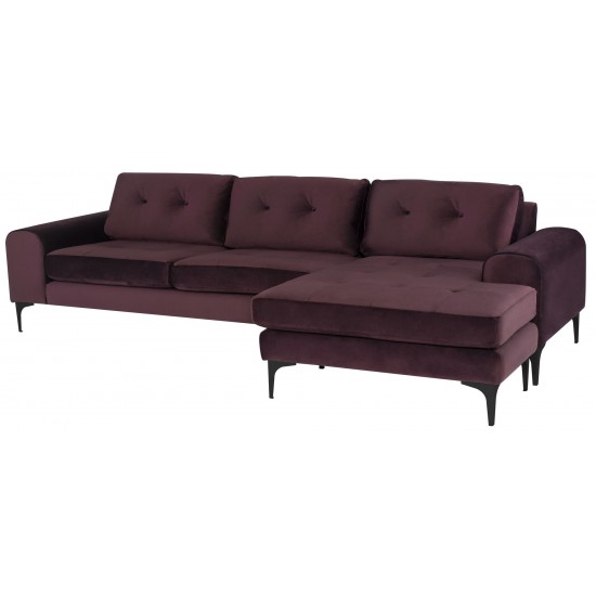 Colyn Mulberry Fabric Sectional Sofa, HGSC636