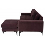 Colyn Mulberry Fabric Sectional Sofa, HGSC636