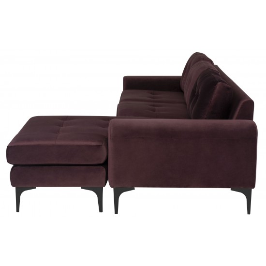 Colyn Mulberry Fabric Sectional Sofa, HGSC636