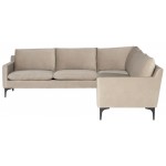 Anders Nude Fabric Sectional Sofa, HGSC648