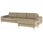 Colyn Burlap Fabric Sectional Sofa, HGSC670