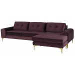 Colyn Mulberry Fabric Sectional Sofa, HGSC673