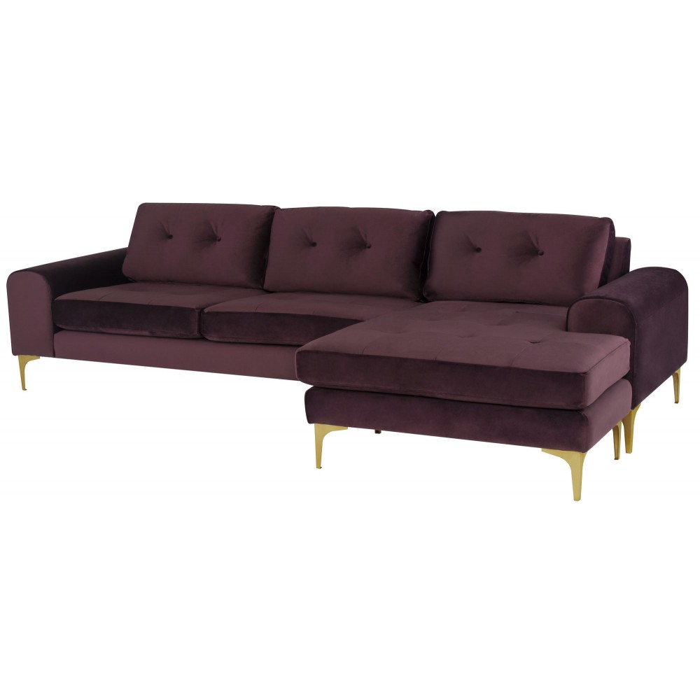 Colyn Mulberry Fabric Sectional Sofa, HGSC673