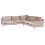 Anders Blush Fabric Sectional Sofa, HGSC675