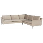 Anders Nude Fabric Sectional Sofa, HGSC676