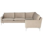 Anders Nude Fabric Sectional Sofa, HGSC676