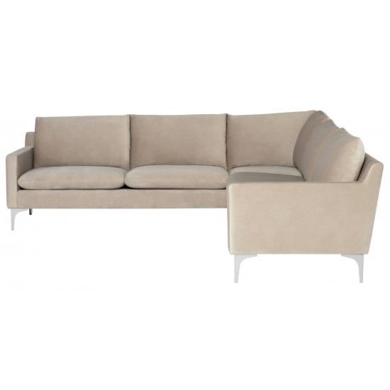 Anders Nude Fabric Sectional Sofa, HGSC676