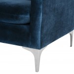 Anders Midnight Blue Fabric Sectional Sofa, HGSC678