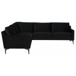 Anders Black Fabric Sectional Sofa, HGSC679