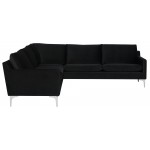 Anders Black Fabric Sectional Sofa, HGSC680