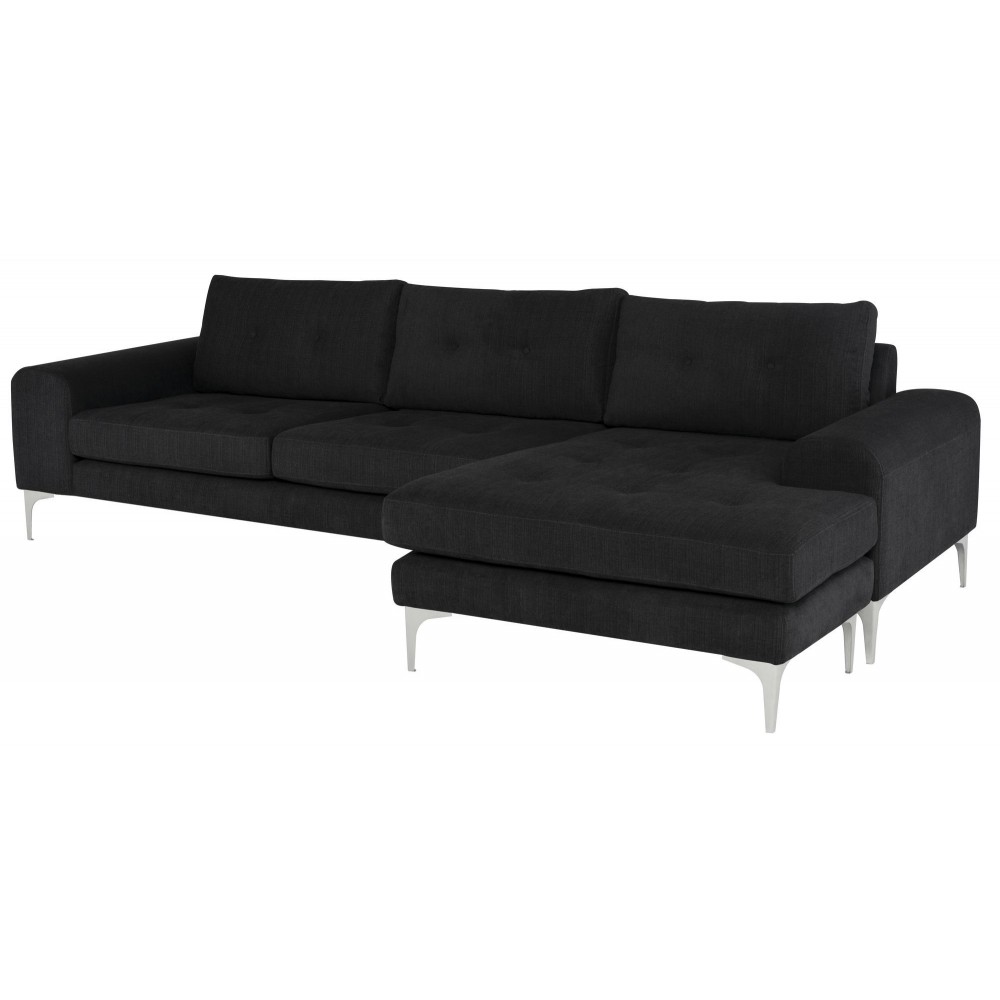 Colyn Coal Fabric Sectional Sofa, HGSC681