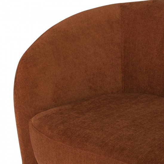 Clementine Terracotta Fabric Double Seat Sofa