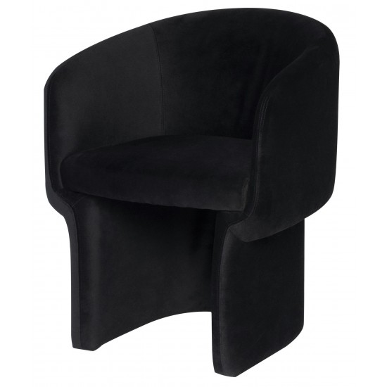 Clementine Black Fabric Dining Chair