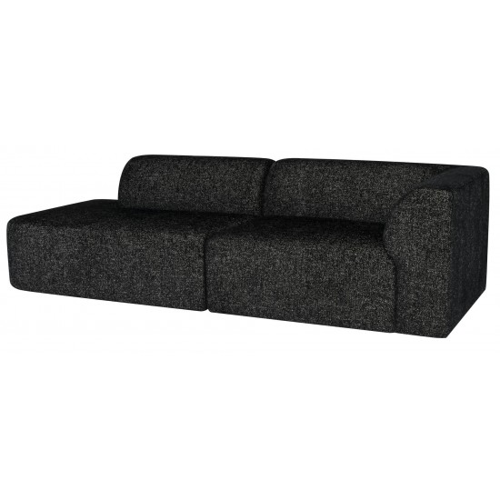 Isla Salt & Pepper Fabric Triple Seat Sofa, HGSC708