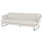 Frankie Parchment Fabric Triple Seat Sofa