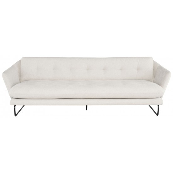 Frankie Parchment Fabric Triple Seat Sofa