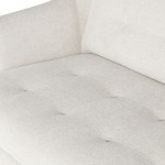 Frankie Parchment Fabric Triple Seat Sofa