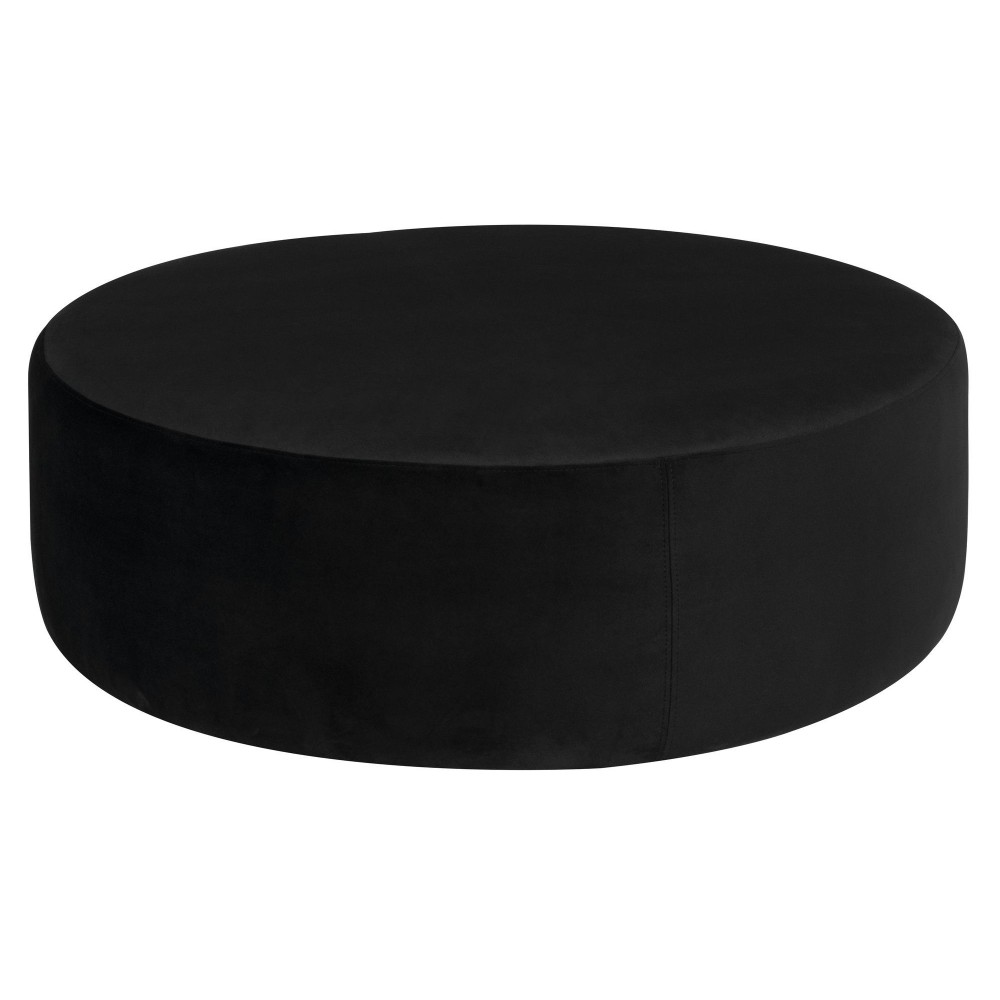 Roberta Black Fabric Sofa Ottoman