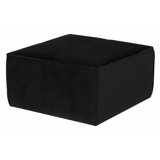 Santina Black Fabric Sofa Ottoman