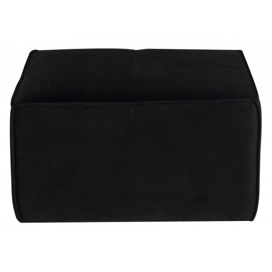 Santina Black Fabric Sofa Ottoman