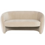 Clementine Almond Fabric Double Seat Sofa