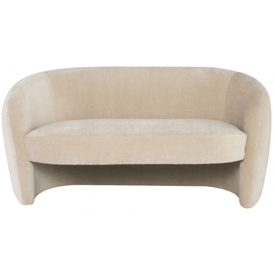 Clementine Almond Fabric Double Seat Sofa