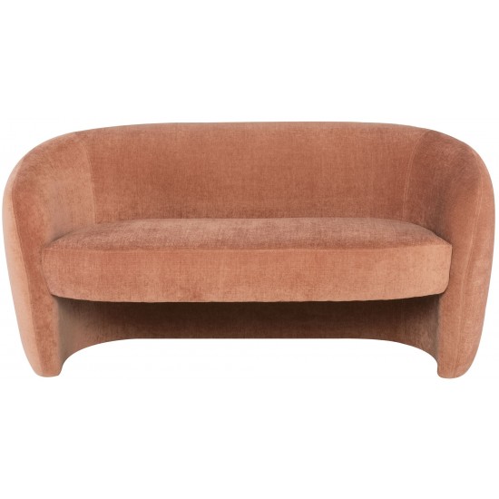 Clementine Nectarine Fabric Double Seat Sofa