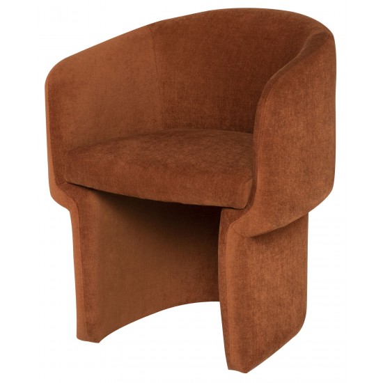 Clementine Terracotta Fabric Dining Chair