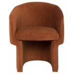 Clementine Terracotta Fabric Dining Chair