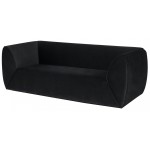 Greta Black Fabric Triple Seat Sofa