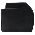 Greta Black Fabric Triple Seat Sofa