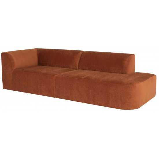 Isla Terracotta Fabric Triple Seat Sofa, HGSC777