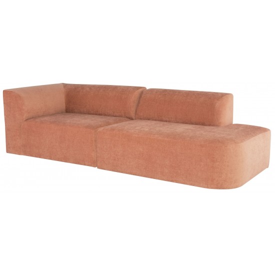 Isla Nectarine Fabric Triple Seat Sofa, HGSC778