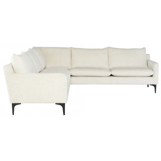 Anders Coconut Fabric Sectional Sofa, HGSC811