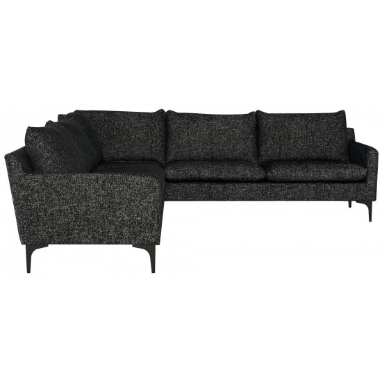 Anders Salt & Pepper Fabric Sectional Sofa, HGSC812