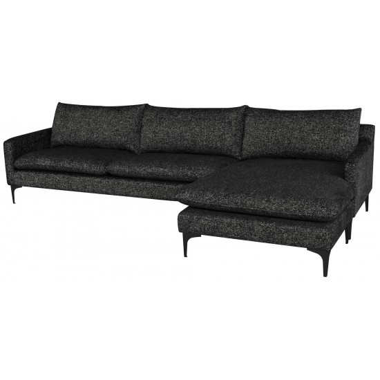 Anders Salt & Pepper Fabric Sectional Sofa, HGSC814