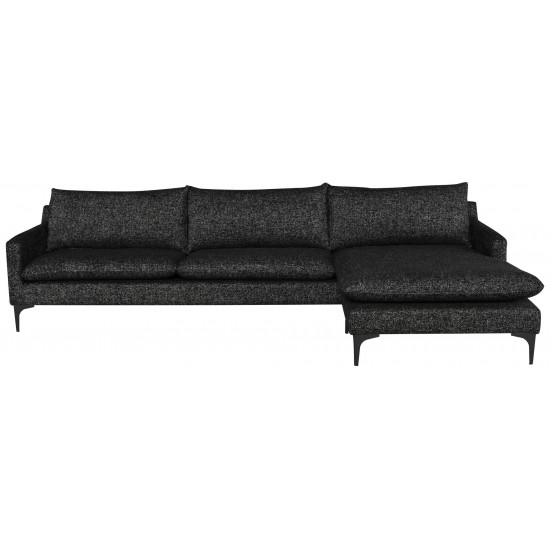 Anders Salt & Pepper Fabric Sectional Sofa, HGSC814