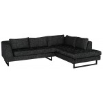 Janis Salt & Pepper Fabric Sectional Sofa, HGSC816