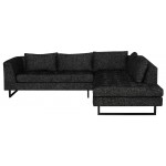 Janis Salt & Pepper Fabric Sectional Sofa, HGSC816