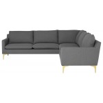 Anders Slate Grey Fabric Sectional Sofa, HGSC831