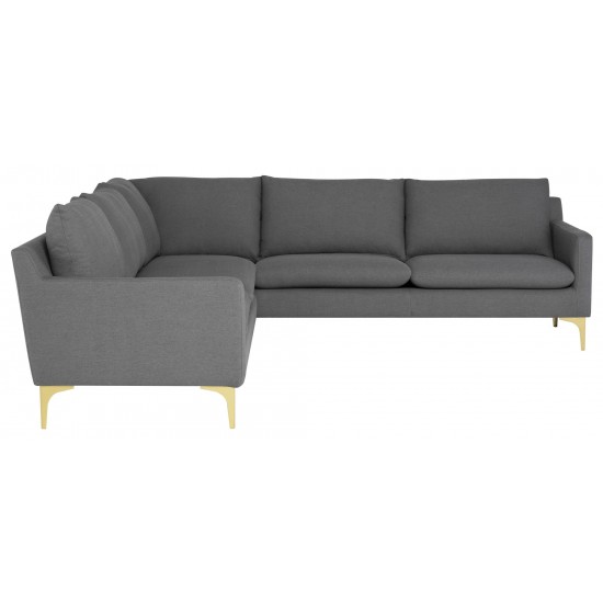 Anders Slate Grey Fabric Sectional Sofa, HGSC831