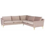 Anders Blush Fabric Sectional Sofa, HGSC832