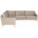 Anders Nude Fabric Sectional Sofa, HGSC833