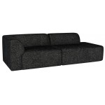 Isla Salt & Pepper Fabric Triple Seat Sofa, HGSC837