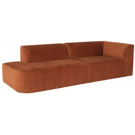 Isla Terracotta Fabric Triple Seat Sofa, HGSC839