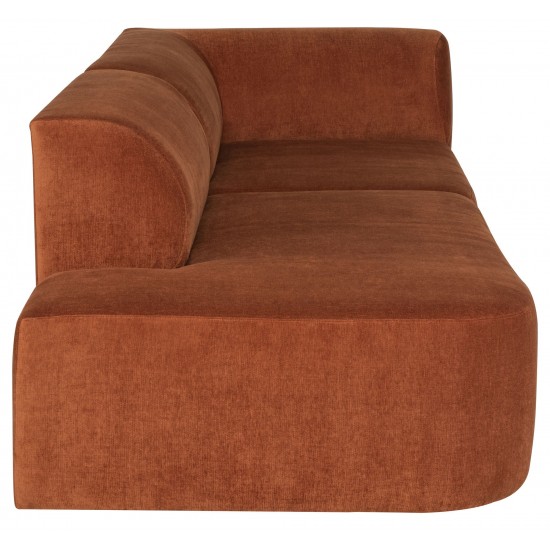 Isla Terracotta Fabric Triple Seat Sofa, HGSC839