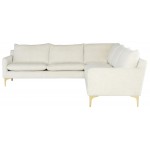 Anders Coconut Fabric Sectional Sofa, HGSC845